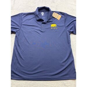 UC Berkeley Cal Golden Bears Polo Shirt Mens Large Navy Blue Rivalry Threads NEW